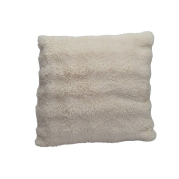 Faux Fur Throw Pillow Decorative Ivory White Utopia Bedding 20x20 - Picture 6 of 11